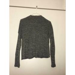 Grijs Top Trui Shirt H&M Maat XS/34