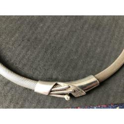 Zilveren Collier Lengte 45 cm. Gewicht 46 gram, eerste gehal