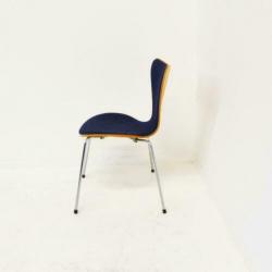 Fritz Hansen Vlinderstoelen, Design Stoelen,Blauwe Stof,Hout