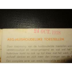 AEG gids voor geschenken 1938 stofzuiger koelkast fornuis