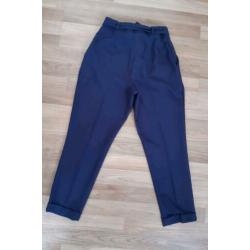 Donkerblauwe broek met strik Asos (maat 34)