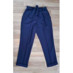 Donkerblauwe broek met strik Asos (maat 34)