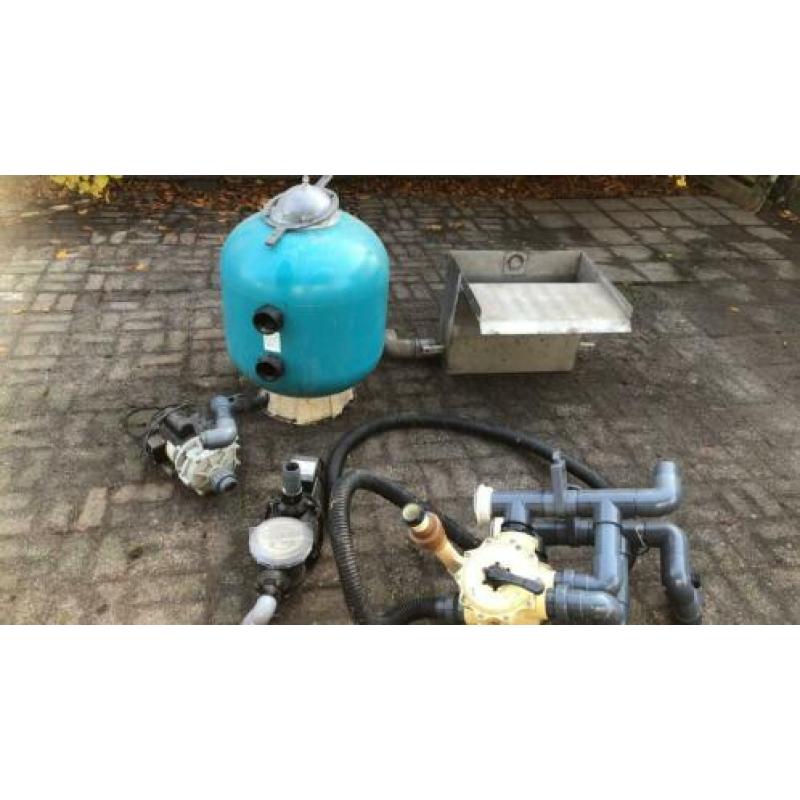 Compleet filterset met 2 pompen en waterval beadfilter ub50