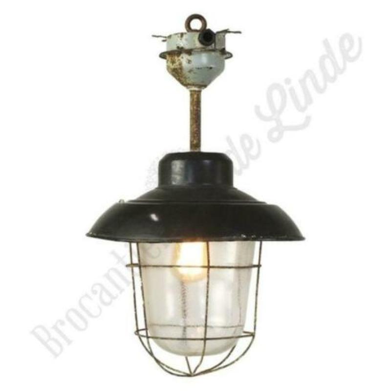 Stoere oude industriële hanglamp "Petrovice extended S"