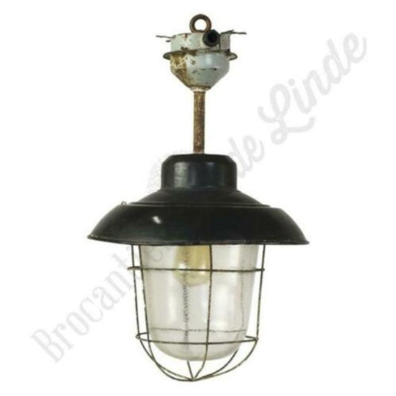 Stoere oude industriële hanglamp "Petrovice extended S"