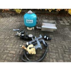 Compleet filterset met 2 pompen en waterval beadfilter ub50