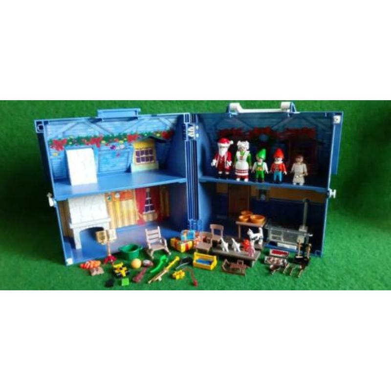 Playmobil De kerstman kerst meeneemhuis.