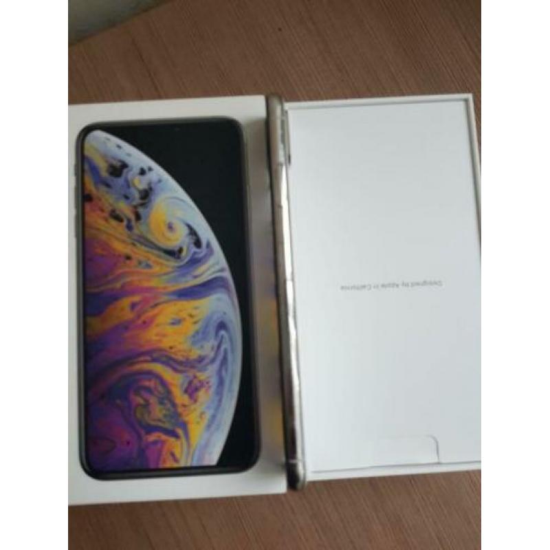 Iphone xs max 64gb zilver zo goed als nieuw krasvrij