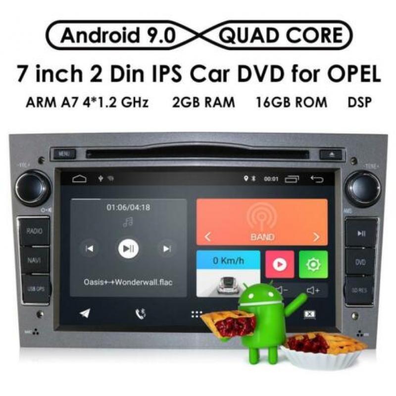 nieuw in doos dubbel din ANDROID 9 nav dvd Opel corsa d Astr