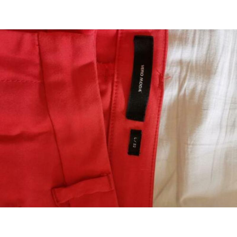 Vero Moda Victoria Fiery Red broek dames maat L