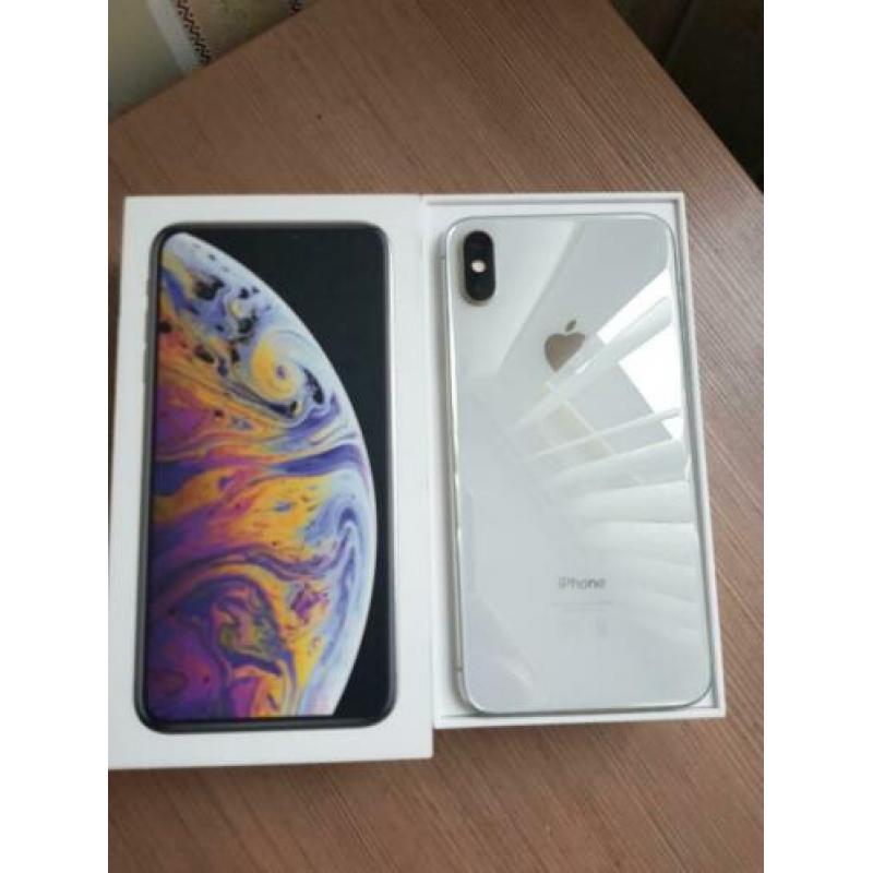 Iphone xs max 64gb zilver zo goed als nieuw krasvrij