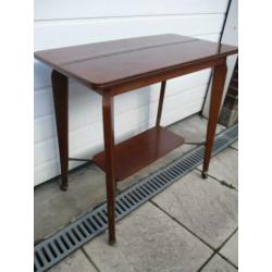 Vintage tafel televisietafel trolley serveertafel met wielen