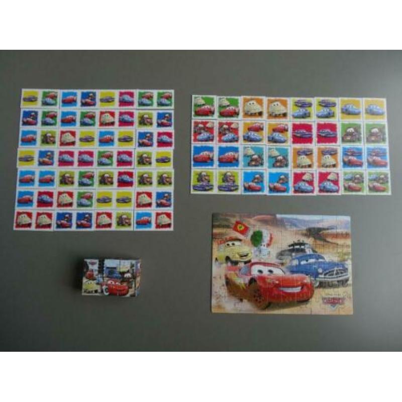 Cars 2x puzzel domino memory 4 in 1 edukit zgan Clementoni