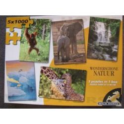 Wild Horses Puzzelbox 5 x 1000: Wonderschone Natuur