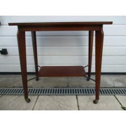 Vintage tafel televisietafel trolley serveertafel met wielen