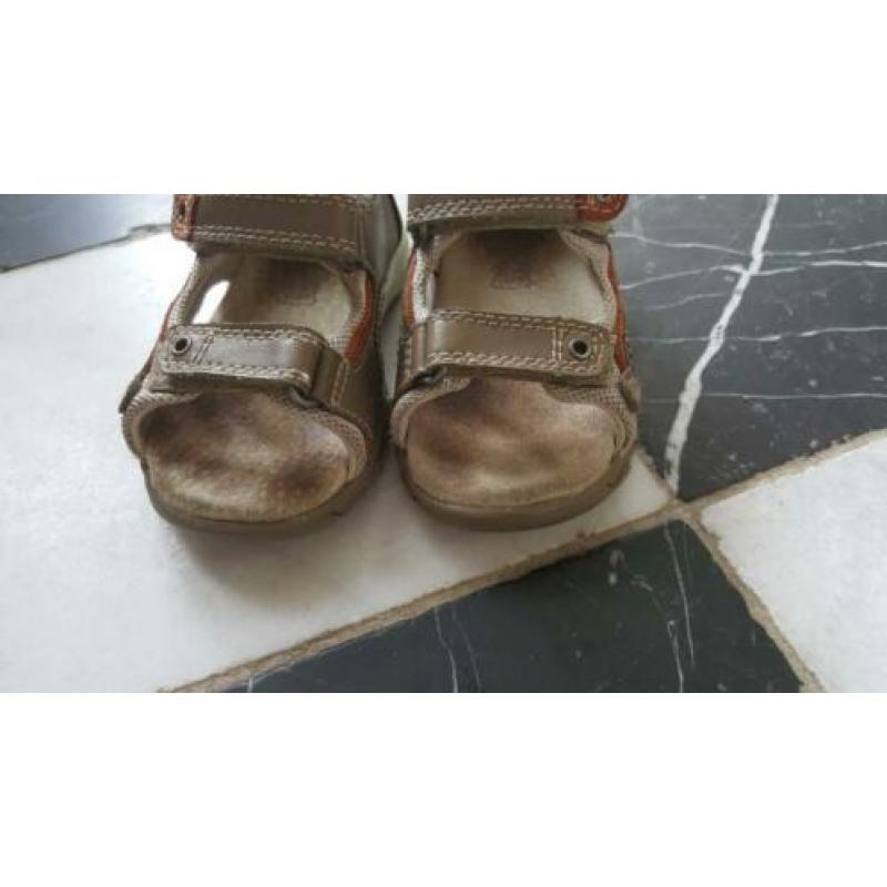 Stoere Dr Visser sandalen taupe echt leer maat 22 izgst