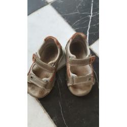 Stoere Dr Visser sandalen taupe echt leer maat 22 izgst