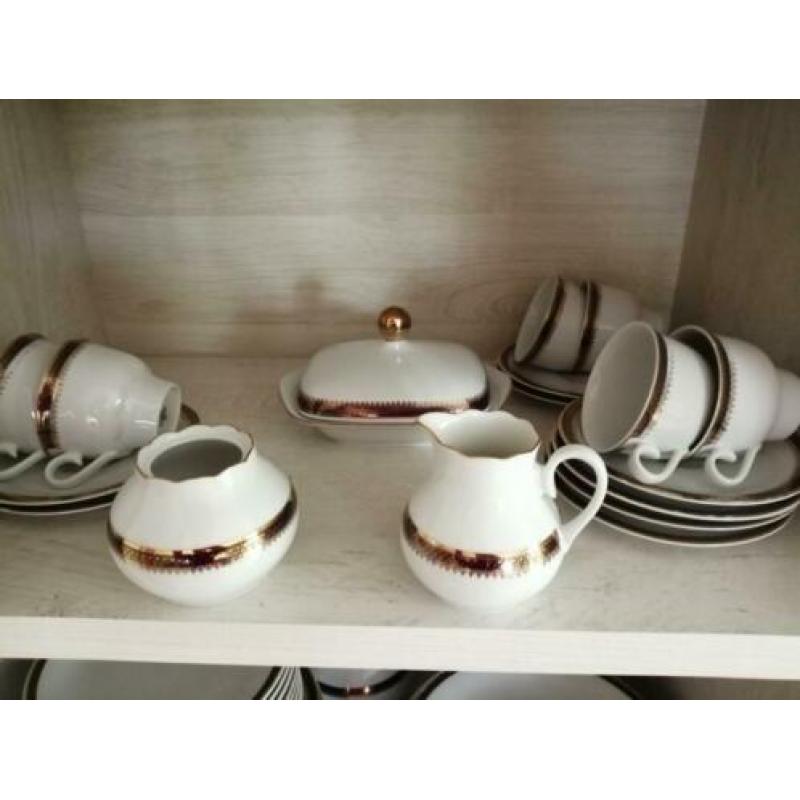 Servies Set Johann Seltmann klassiek chique wit met goudkleu