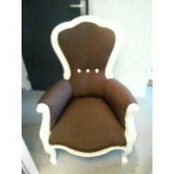 Barok fauteuile bruin met strass.