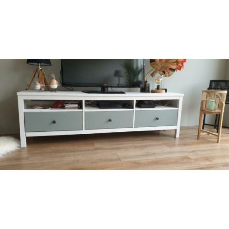 Ikea Hemnes TV meubel wit + groen