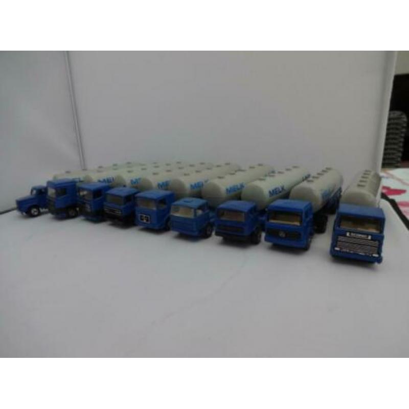 9x Melk tankwagens MER-MAN-DAF-Scania-Volvo van EFSI 1/87