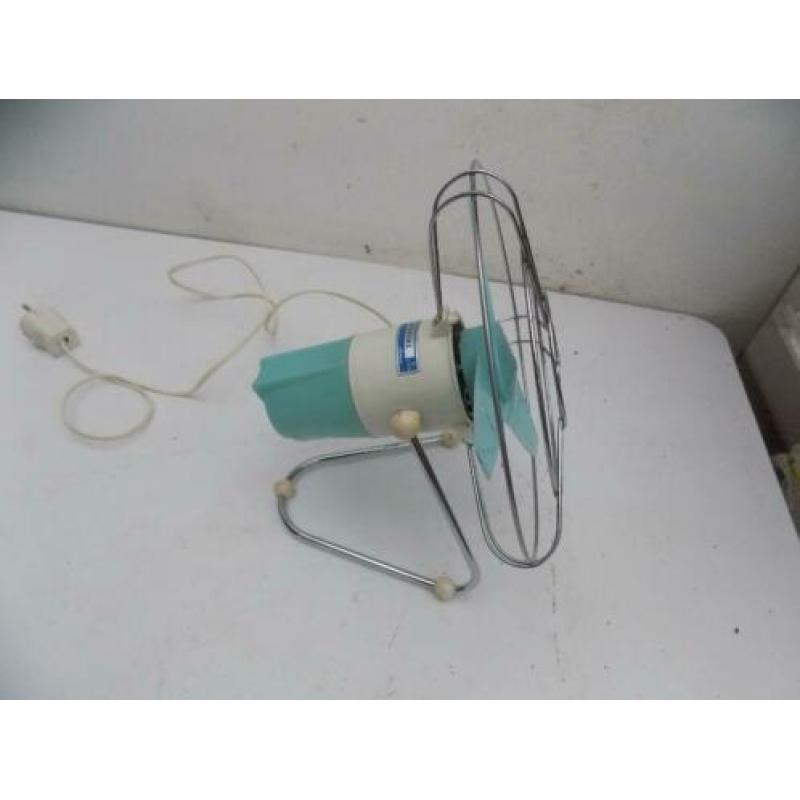 Jaren 60 ventilator chroom blauw italiaans vintage retro