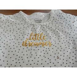 Baby romper Prénatal / Little Dreamer (goud) - Maat:74/80