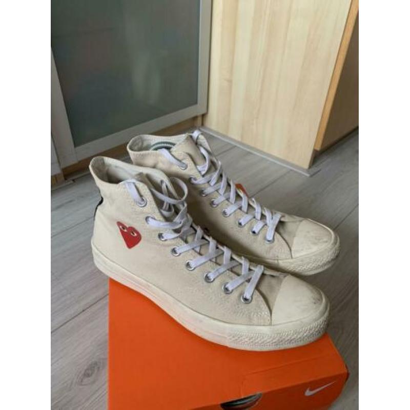 Comme des Garçons Play Converse - maat 44 - crème kleur