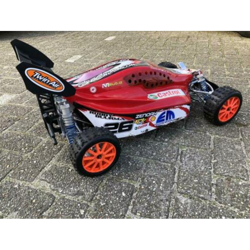 1:6 2WD buggy Elcon Cleon MMX met Zenoah G240 G4Z stage 2.