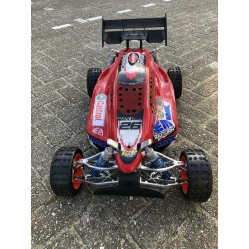 1:6 2WD buggy Elcon Cleon MMX met Zenoah G240 G4Z stage 2.