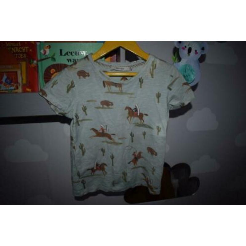 T-shirt, Sissy Boy, maat 110-116, cowboys en indianen