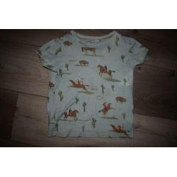 T-shirt, Sissy Boy, maat 110-116, cowboys en indianen