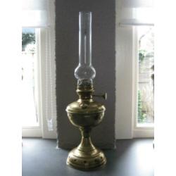 messing olielamp, 54 cm hoog