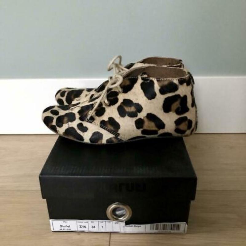 Maruti Gimlet cheeta beige bruine veterschoenen mt 33 nieuw