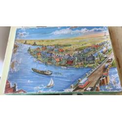 Vintage puzzel Zaanse schans 45x32cm 216stukjes