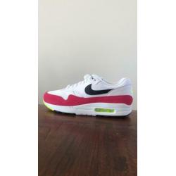 Nike air max 1 white black volt rush pink