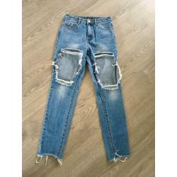 Superstoere ripped jeans spijkerbroek , maat 34