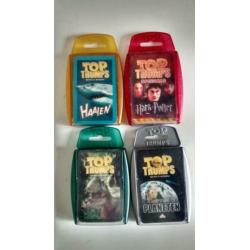 Te koop 4 setjs Top Trumps speelkaarten!