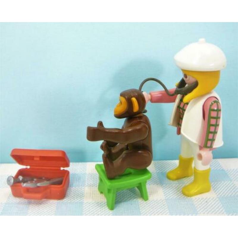 Playmobil 3892 Dierenarts arts dokter aap dierentuin figuur