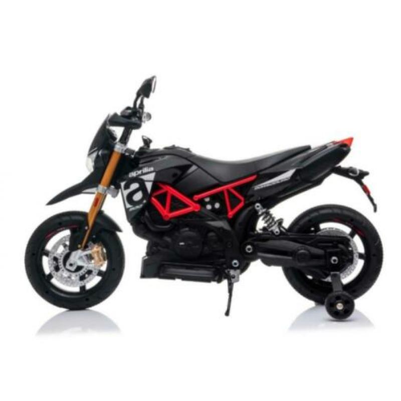 Aprilia Dorsoduro 900, 12V motor zwart/rood, leder eva ACTIE