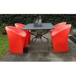 Valerio Bottin design fauteuils buiten 4 stuks tuinstoelen